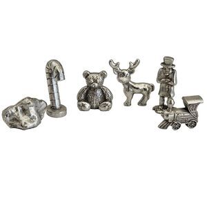 Christmas-opoly Board Game Replacement Pieces 6 Movers Tokens